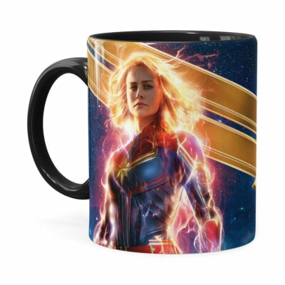 Caneca Capitã Marvel Filme V05 Preta