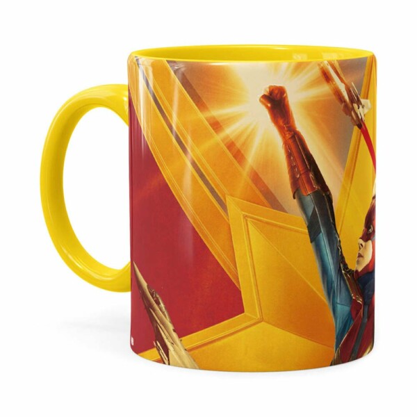 Caneca Capitã Marvel Filme V06 Amarela