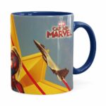 Caneca Capitã Marvel Filme V06 Azul Escuro