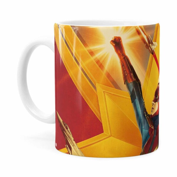 Caneca Capita Marvel Filme V06 Branca