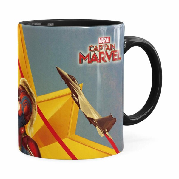 Caneca Capitã Marvel Filme V06 Preta