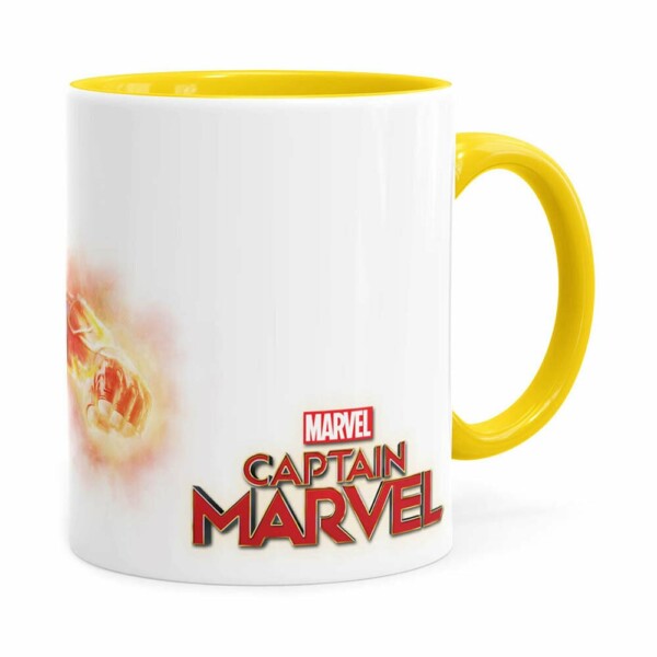 Caneca Capitã Marvel Filme V07 Amarela