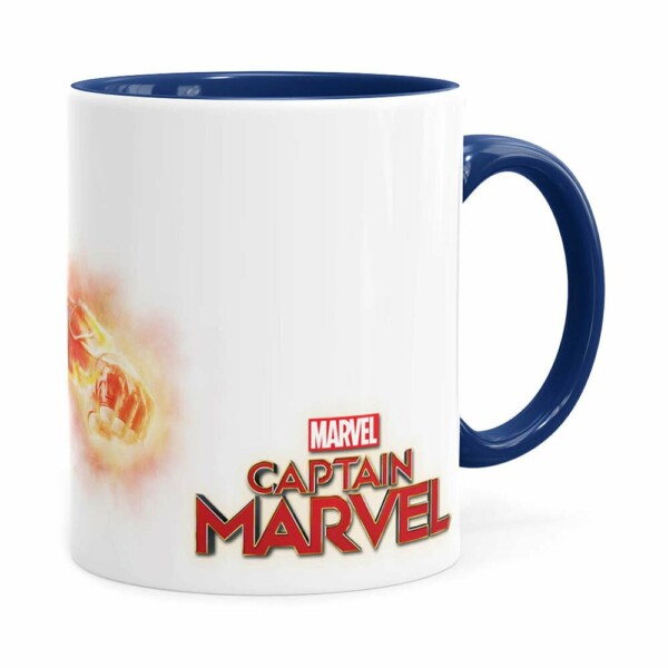 Caneca Capitã Marvel Filme V07 Azul Escuro