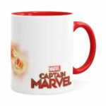 Caneca Capitã Marvel Filme V07 Vermelha