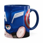 Caneca Capitão América 3d Print Azul Escuro