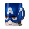 Caneca Capitão América 3d Print Azul Escuro