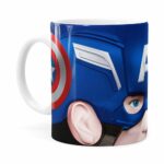 Caneca Capitão America 3d Print Branca