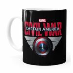 Caneca Capitão América Guerra Civil Shield Branca