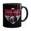 Caneca Capitão América Guerra Civil Shield Branca