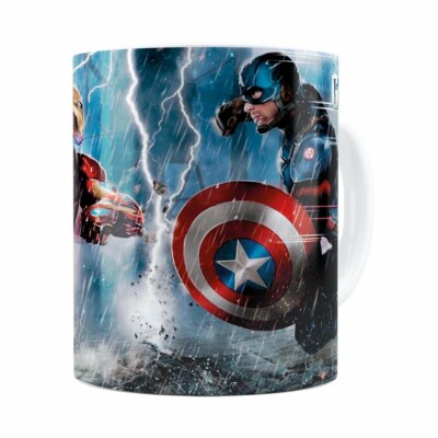 Caneca Capitão América Guerra Civil V01 Branca