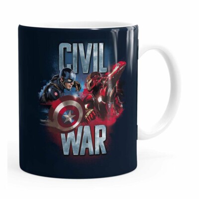 Caneca Capitão América Guerra Civil V02 Branca