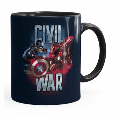 Caneca Capitão América Guerra Civil V02 Preta