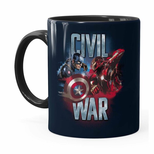 Caneca Capitão América Guerra Civil V02 Preta