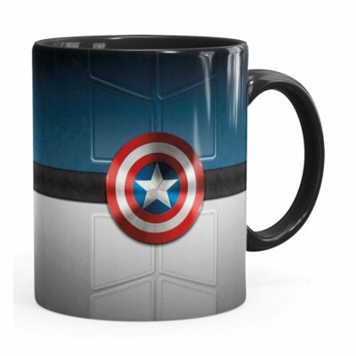 Caneca Capitão América V01 Preta