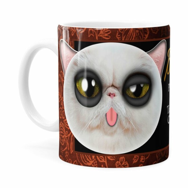 Caneca Chocolate Bonconhaque Gato Branca