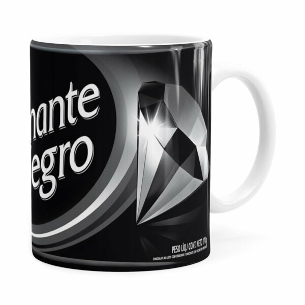 Caneca Chocolate Diamante Negro Barra Branca