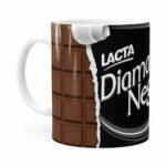 Caneca Chocolate Diamante Negro Barra Branca