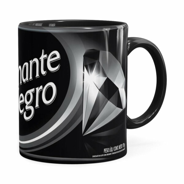Caneca Chocolate Diamante Negro Barra Preta