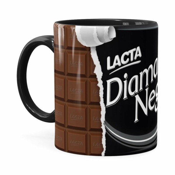 Caneca Chocolate Diamante Negro Barra Preta