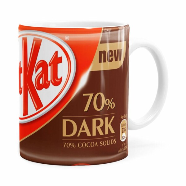 Caneca Chocolate Kitkat Dark Branca