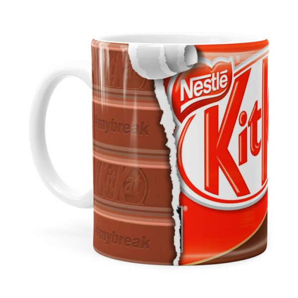Caneca Chocolate Kitkat Dark Branca