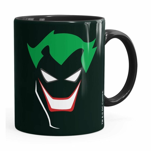 Caneca Coringa Anime Minimalista Preta