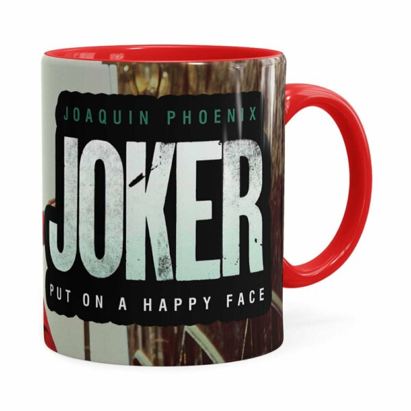 Caneca Coringa Joaquin Phoenix Filme V01 Vermelha
