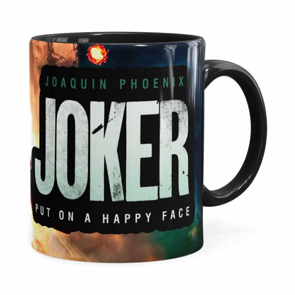 Caneca Coringa Joaquin Phoenix Filme V02 Preta