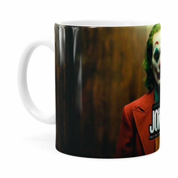 Caneca Coringa Joaquin Phoenix Filme V07 Branca