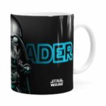 Caneca Darth Vader 3d Print Star Wars Blue Branca