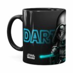Caneca Darth Vader 3d Print Star Wars Blue Preta