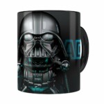 Caneca Darth Vader 3d Print Star Wars Blue Preta