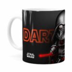 Caneca Darth Vader 3d Print Star Wars Orange Branca