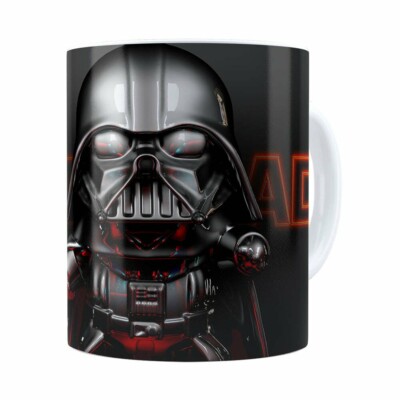 Caneca Darth Vader 3d Print Star Wars Orange Branca