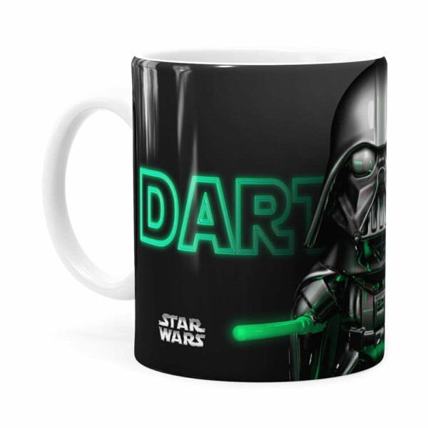 Caneca Darth Vader 3d Print Star Wars Green Branca