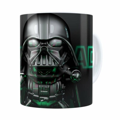Caneca Darth Vader 3d Print Star Wars Green Branca