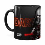 Caneca Darth Vader 3d Print Star Wars Orange Preta
