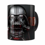 Caneca Darth Vader 3d Print Star Wars Orange Preta