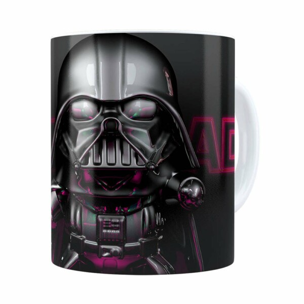 Caneca Darth Vader 3d Print Star Wars Violet Branca