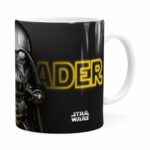 Caneca Darth Vader 3d Print Star Wars Yellow Branca