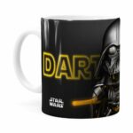 Caneca Darth Vader 3d Print Star Wars Yellow Branca