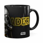 Caneca Darth Vader 3d Print Star Wars Yellow Preta