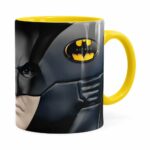 Caneca Do Batman 3d Print Face Amarela