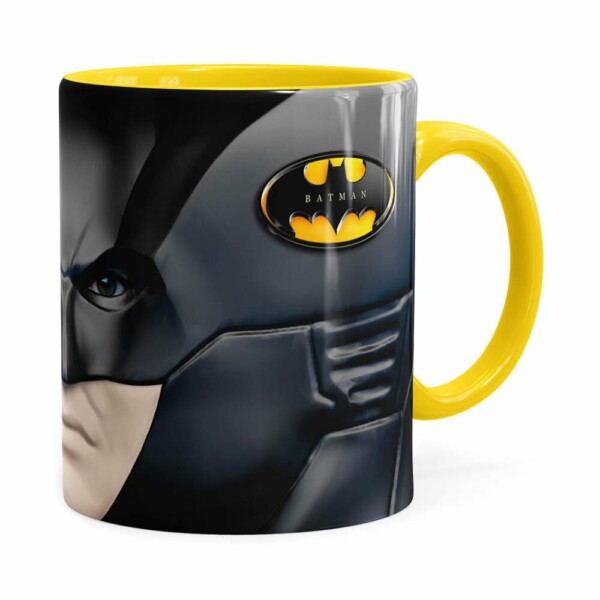 Caneca Do Batman 3d Print Face Amarela