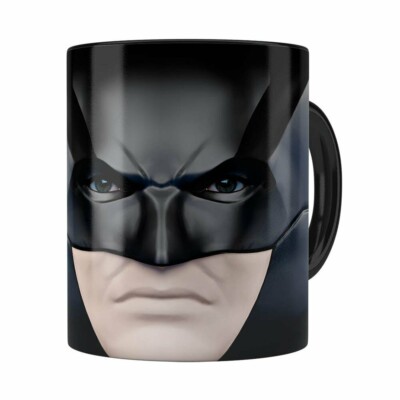 Caneca Do Batman 3d Print Face Preta