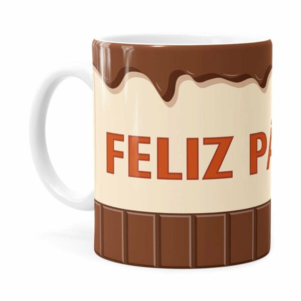 Caneca Feliz Páscoa Chocolate Branca