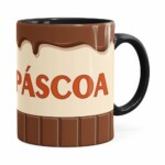 Caneca Feliz Páscoa Chocolate Preta