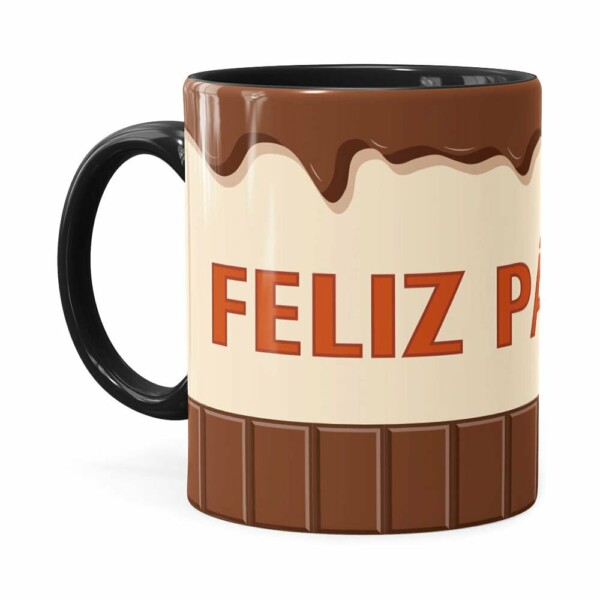 Caneca Feliz Páscoa Chocolate Preta