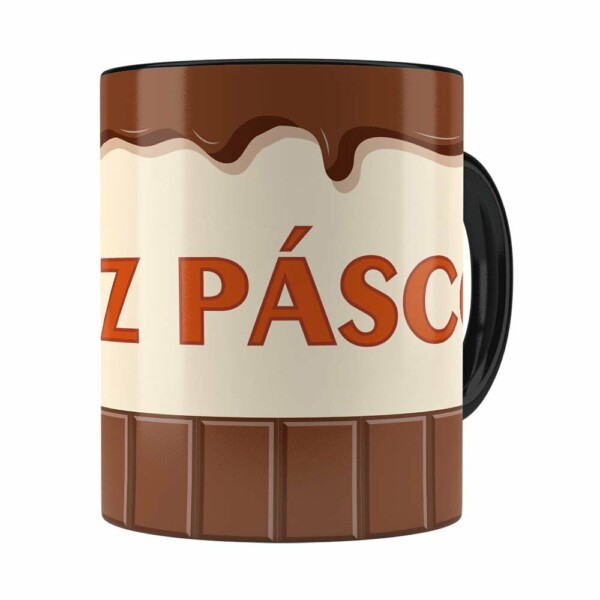 Caneca Feliz Páscoa Chocolate Preta