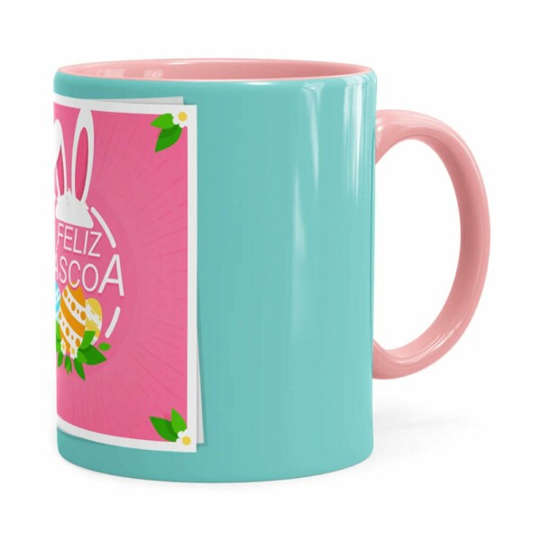 Caneca Feliz Páscoa V01 Rosa